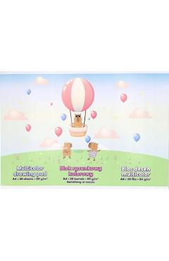 Imaginea produsului 'Bloc desen multicolor A4'