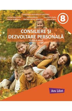 Coperta cărții 'Consiliere și dezvoltare personală - Clasa a 8-a - Manual - Cristina Ipate-Toma, Mariana Carmen Gheorghe, Ștefania'