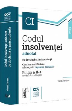 Coperta cărții Codul insolventei. Adnotat cu doctrina si jurisprudenta Ed.2 - Viorel Terzea