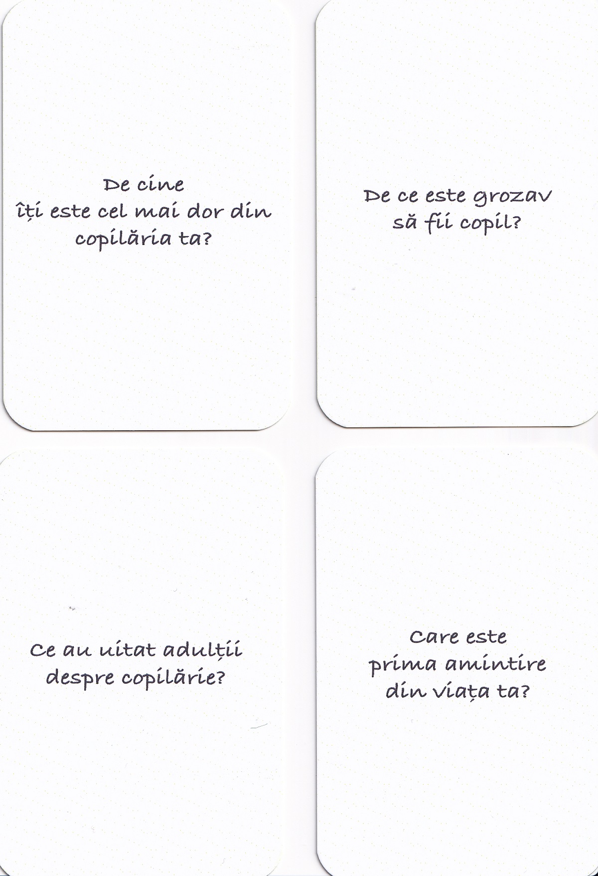 50 de intrebari despre copilarie