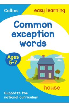 Coperta cărții 'Common exception words Workbook Ages 5-7 -'