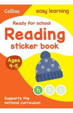 Coperta cărții 'Ready for school: reading Sticker Book Ages 4-5 -'