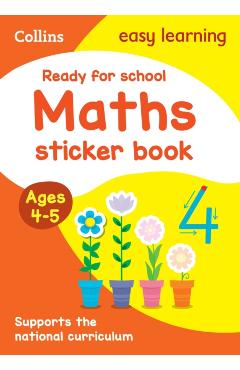 Coperta cărții 'Ready for school: maths Sticker Book Ages 4-5 -'