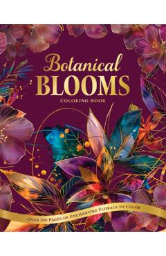 Coperta cărții 'Botanical Blooms Coloring Book -'
