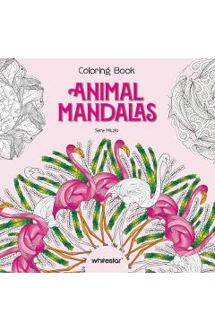 Coperta cărții 'Animal Mandalas Colouring Book -'