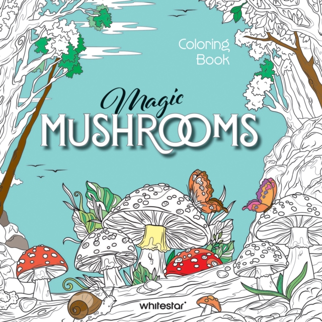 Coperta cărții 'Magic Mushrooms Colouring Book -'