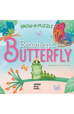 Coperta cărții 'Becoming Butterfly: Grow-a-Puzzle -'