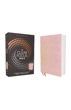 Coperta cărții 'Niv, Clear Focus Bible, Leathersoft, Pink: Read More of the Bible with Better Focus -'