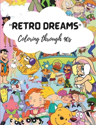 Coperta cărții 'Retro dreams: Coloring through 90s - Amelia Autumn'
