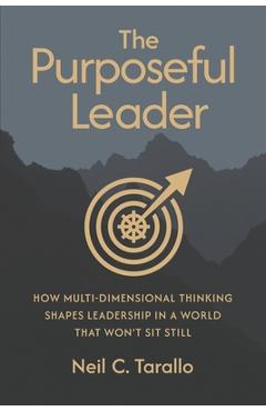 Coperta cărții 'The Purposeful Leader: How Multi-Dimensional Thinking Shapes Leadership in a World That Won't Sit Still - Neil C.'