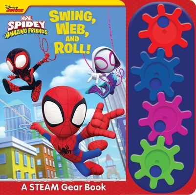 Disney Junior Marvel Spidey and His Amazing Friends: Swing, Web, and Roll! a Steam Gear Sound Book [With Battery] - 