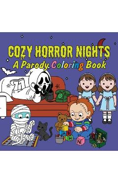 Poza produsului Cozy Horror Nights: A Parody Coloring Book: Cute Chibi Manga Meets Spooky Halloween Fun for Stress Relief & Relaxation - 