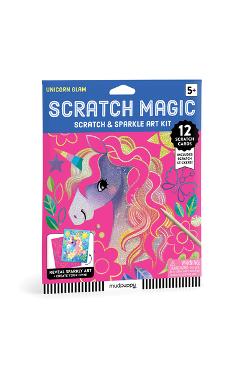 Coperta cărții 'Unicorn Glam Scratch & Sparkle Art Activity Kit -'