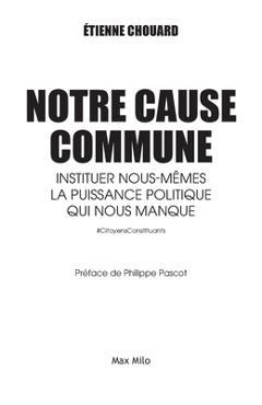 Poza produsului Notre cause commune - Etienne Chouard