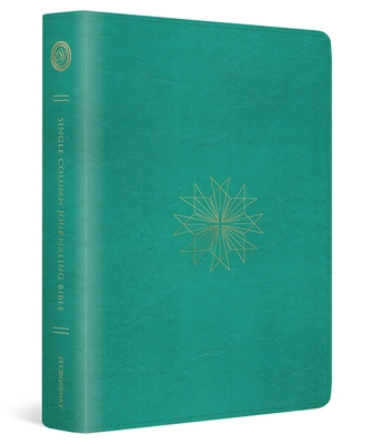 ESV Single Column Journaling Bible (Trutone, Teal, Resplendent Cross Design) -