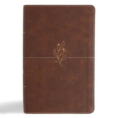 CSB Single-Column Personal Size Bible, Digital Study Edition, Brown Leathertouch -