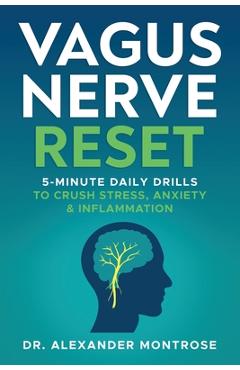 Poza produsului Vagus Nerve Reset: 5-Minute Daily Drills to Crush Stress, Anxiety & Inflammation - Alexander Montrose