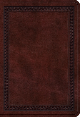 ESV Value Large Print Compact Bible (Trutone, Mahogany, Border Design) -