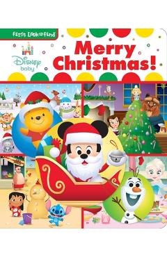 Coperta cărții 'Disney Baby: Merry Christmas! First Look and Find -'
