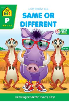 Coperta cărții 'School Zone Same or Different Workbook - School Zone'