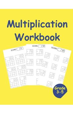 Coperta cărții 'multiplication workbook for 3rd-5th grade: 3 levels of multiplication problems - Emotfamil Grp'