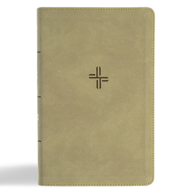 CSB Single-Column Personal Size Bible, Digital Study Edition, Sage Suedesoft Leathertouch -