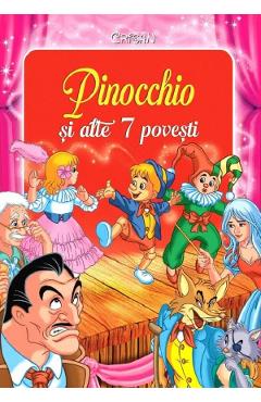 Coperta cărții 'Pinocchio și alte 7 povești'