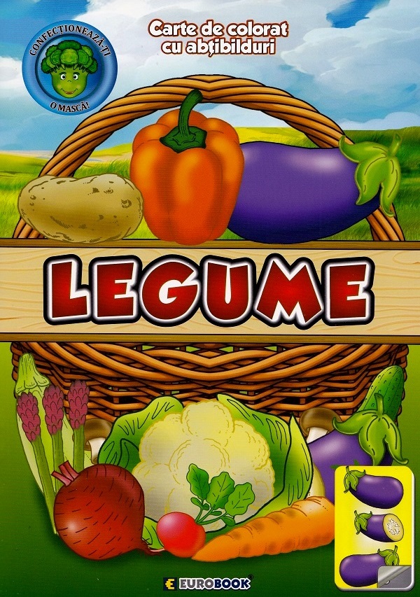 Legume. Carte de colorat cu abtibilduri