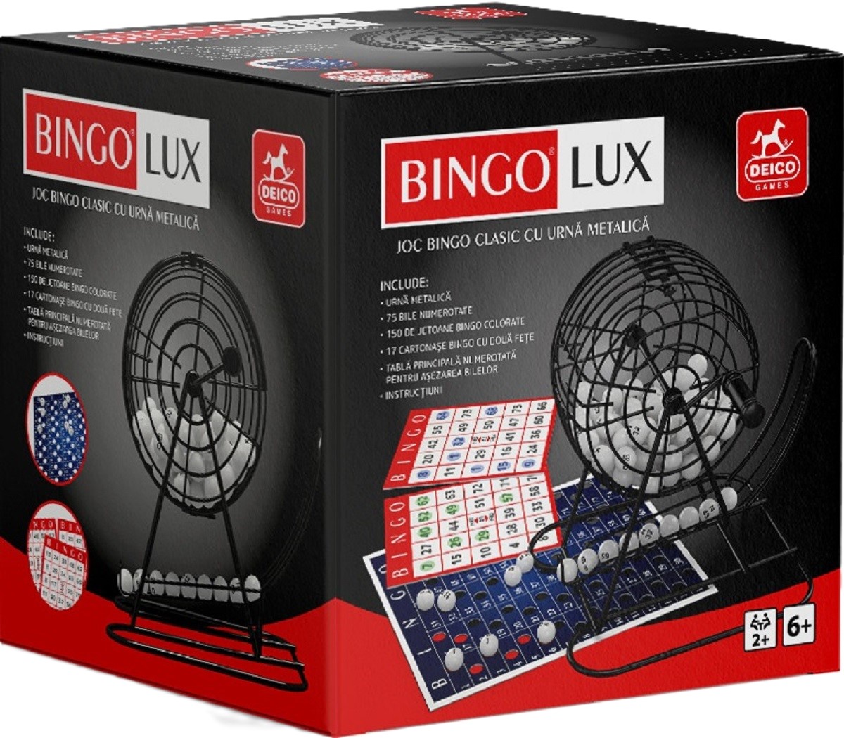 Joc Bingo Lux clasic cu urna metalica