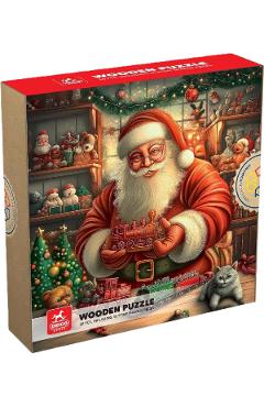 Imaginea produsului 'Puzzle 50 din lemn: Atelierul lui Moș Crăciun'