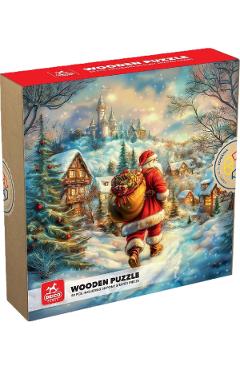 Imaginea produsului 'Puzzle 50 din lemn: Satul lui Moș Crăciun'