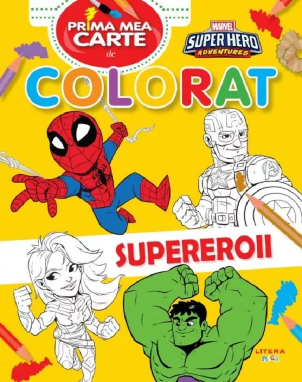 Marvel. Prima mea carte de colorat: Supereroii