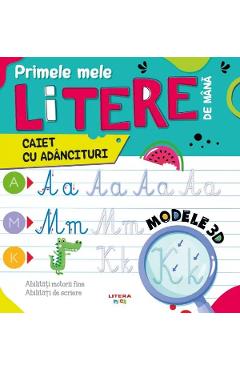 Coperta cărții 'Primele mele litere de mână. Caiet cu adâncituri'