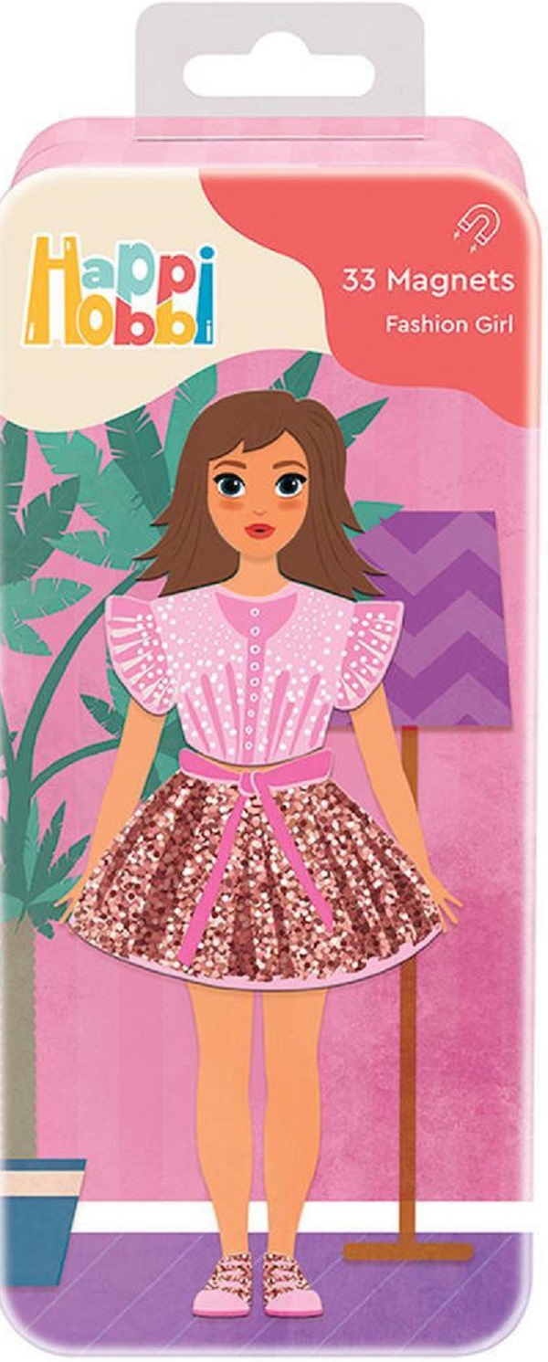 Cutie magnetica metalica: Happi Hobbi. Fashion Girl
