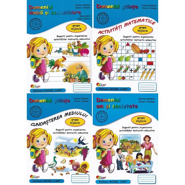 Pachet educational 4 carti - Grupa mijlocie - Cristina Beldianu, Estera Tintesan, Elena Bentu, Elena Capraru