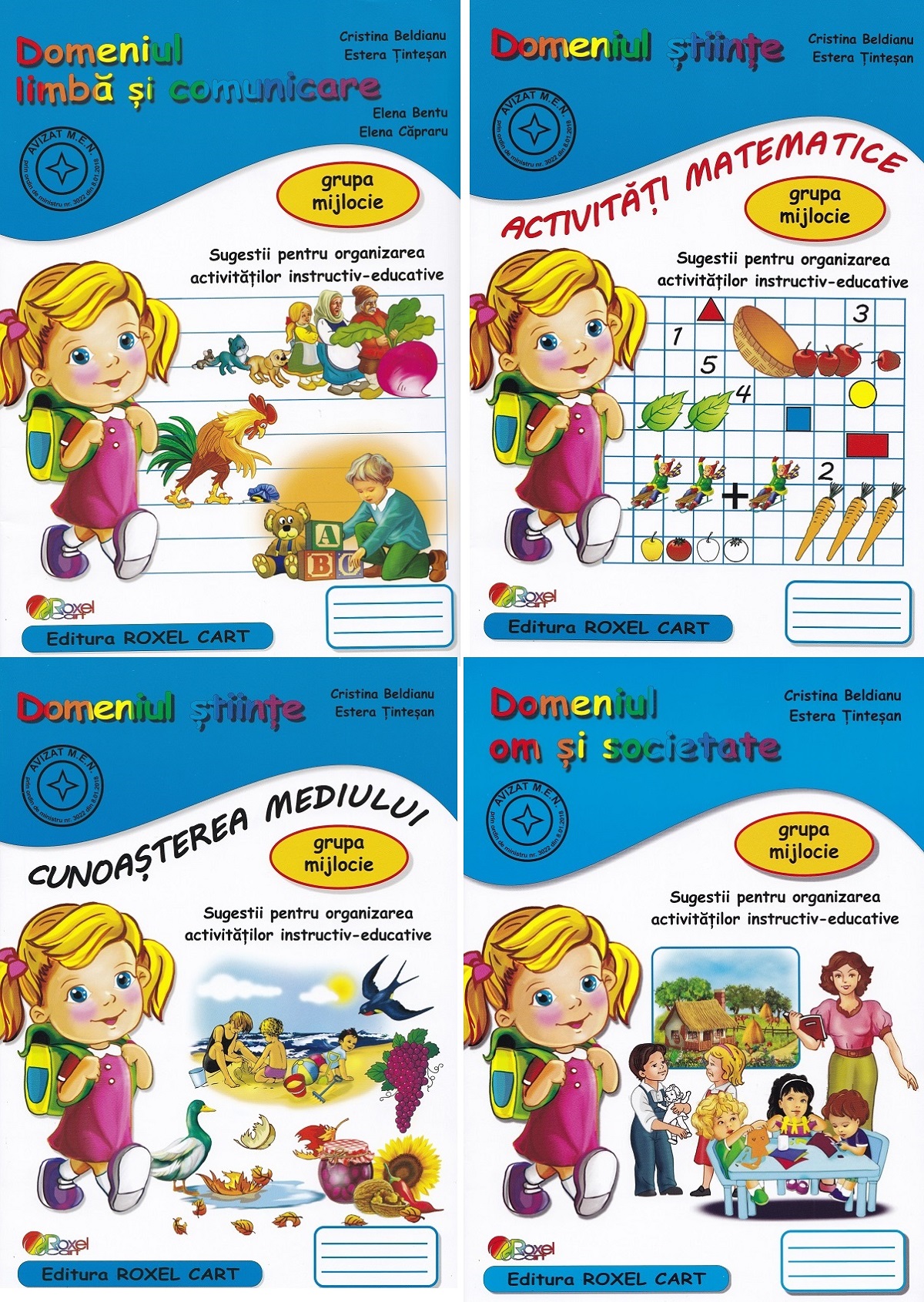 Pachet educational 4 carti - Grupa mijlocie - Cristina Beldianu, Estera Tintesan, Elena Bentu, Elena Capraru