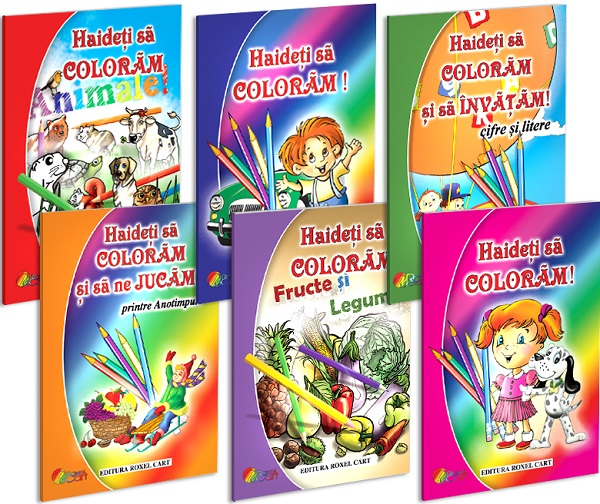 Pachet 6 carti: Haideti sa coloram!