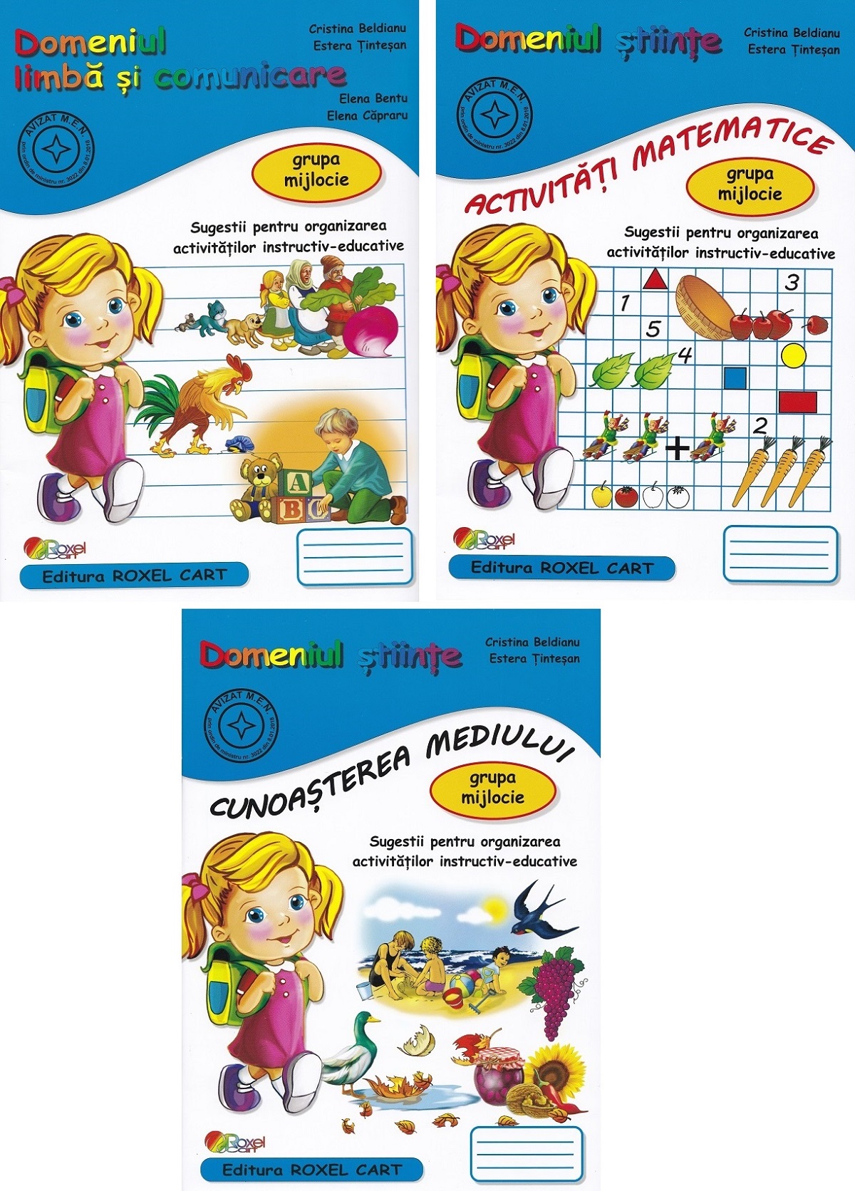 Pachet educational 3 carti - Grupa mijlocie - Cristina Beldianu, Estera Tintesan, Elena Bentu, Elena Capraru