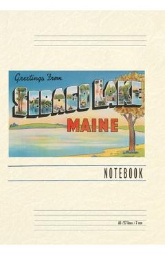 Coperta cărții 'Vintage Lined Notebook Greetings from Sebago Lake -'