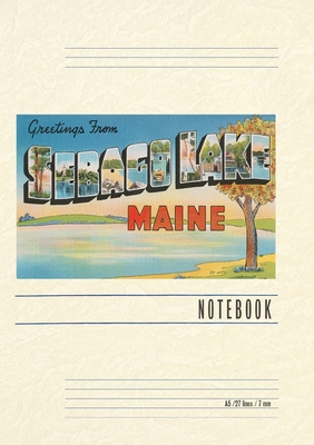 Vintage Lined Notebook Greetings from Sebago Lake -