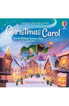 Coperta cărții 'Little Board Books: A Christmas Carol - Lesley Sims'