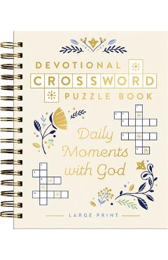 Coperta cărții 'Daily Moments with God Devotional Crossword Puzzle Book -'