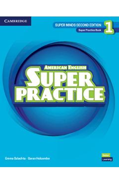 Coperta cărții 'Super Minds Level 1 Super Practice Book American English - Emma Szlachta'