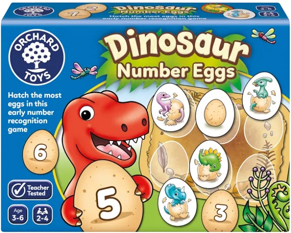 Joc educativ: Oua de dinozaur cu numere
