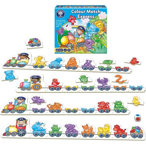 Trenulet puzzle de potrivire a culorilor