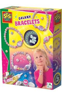 Imaginea produsului 'Set creativ: Brățări Galaxie. Strălucesc în întuneric'
