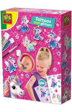Imaginea produsului 'Set tatuaje și sclipici. Unicorni'