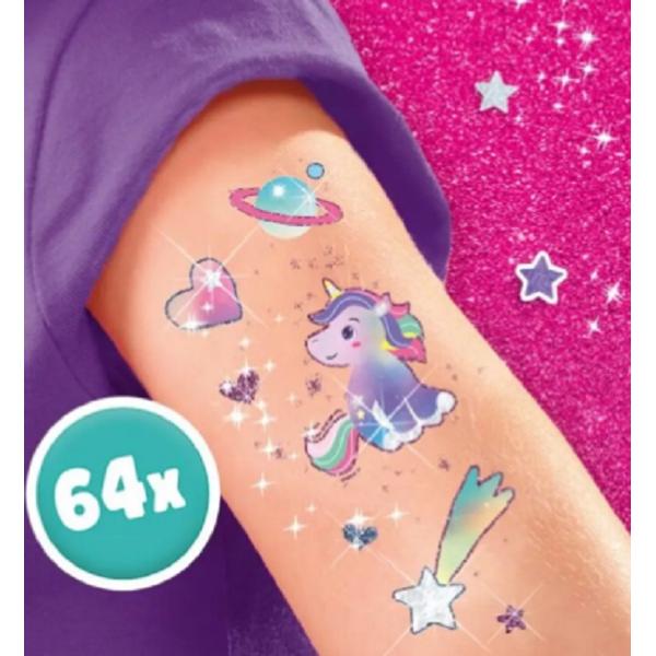 Set tatuaje si sclipici. Unicorni