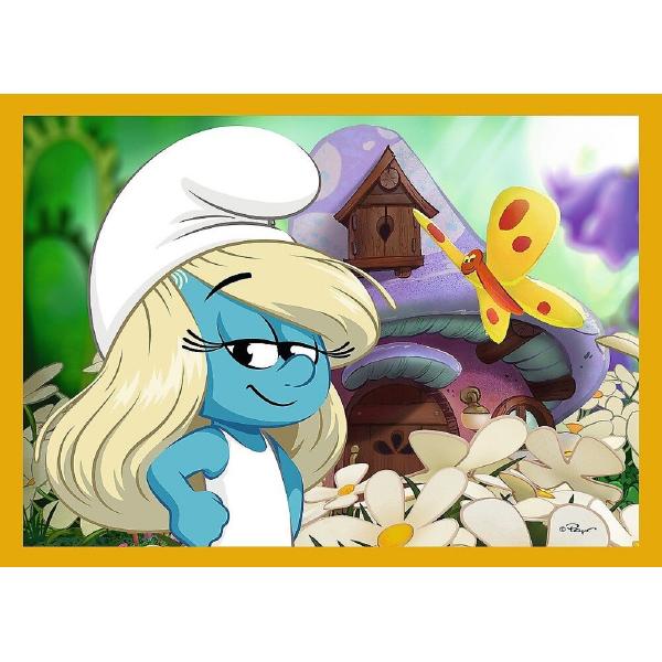 Puzzle 4 in 1: Viata in satul Strumfilor