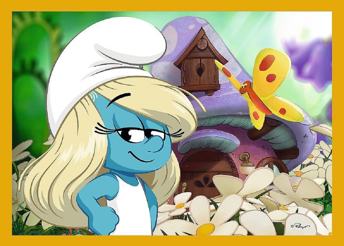 Puzzle 4 in 1: Viata in satul Strumfilor